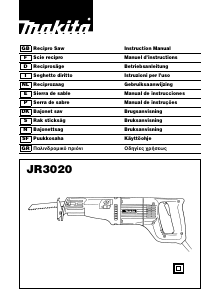 Εγχειρίδιο Makita JR3020 Παλινδρομικό πριόνι