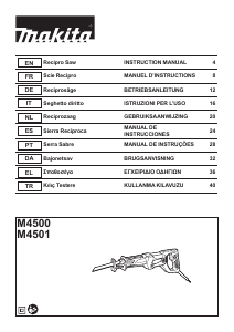 Bedienungsanleitung Makita M4500 Säbelsäge