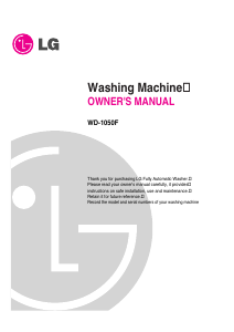 Manual LG WD-1050F Washing Machine