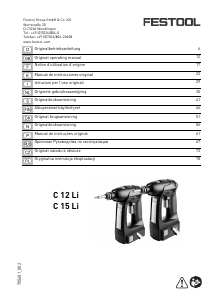 Manual de uso Festool C 15 Li Atornillador taladrador