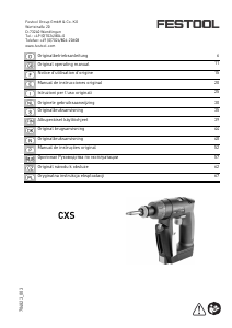 Manual de uso Festool CXS Atornillador taladrador