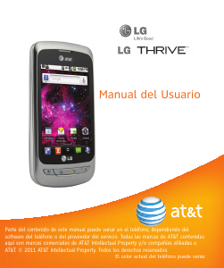 Manual de uso LG P506 Thrive (AT&T) Teléfono móvil