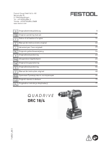 Bruksanvisning Festool DRC 18/4 Drill-skrutrekker