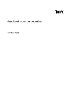 Handleiding Lenovo ThinkPad X250 Laptop