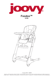 Mode d’emploi Joovy Foodoo Chaise haute bébé