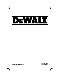 Kullanım kılavuzu DeWalt DC515 Elektrikli süpürge