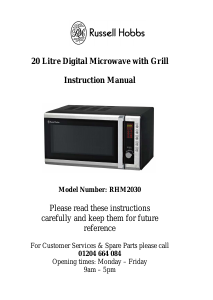 Manual Russell Hobbs RHM2030 Microwave