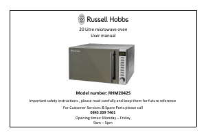 Manual Russell Hobbs RHM2042S Microwave