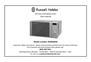 Handleiding Russell Hobbs RHM2064MB Magnetron