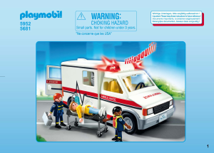 Hướng dẫn sử dụng Playmobil set 5681 Rescue Xe cứu thương