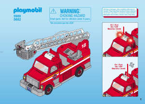 Manual Playmobil set 5682 Rescue Ladder Unit