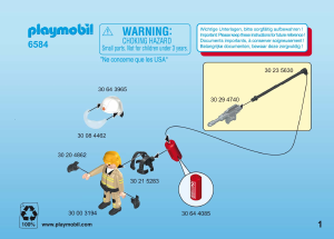 Manual de uso Playmobil set 6584 Rescue 3 Bomberos Brigada A