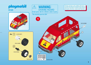 Handleiding Playmobil set 9125 Rescue Reddingsbrigade met honden