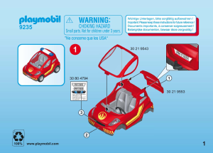 Bruksanvisning Playmobil set 9235 Rescue Brannmann med bil