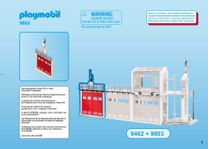 Manuale Playmobil set 9803 Rescue Garage addizionale dei Vigili del Fuoco