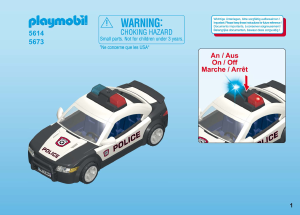 Handleiding Playmobil set 5673 Police Politieauto