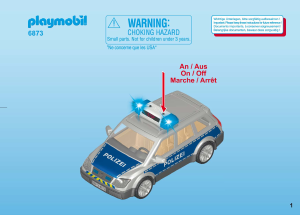 Mode d’emploi Playmobil set 6873 Police Voiture de policiers avec gyrophare et sirène