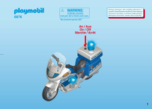 Bruksanvisning Playmobil set 6876 Police Motorcykel