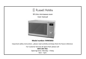 Manual Russell Hobbs RHM3002 Microwave