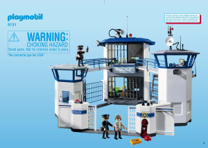 PLAYMOBIL Commissariat de police avec prison 9131 jeu complet