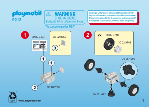 Bedienungsanleitung Playmobil set 9212 Police Polizei mit balance racer