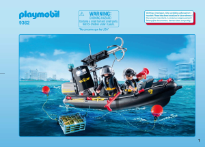 Handleiding Playmobil set 9362 Police SIE-rubberboot