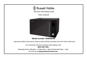 Manual Russell Hobbs RHM3003B Microwave