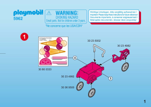 Manual Playmobil set 5962 Leisure Ice cream cart