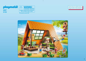 Manual Playmobil set 9152 Leisure Camping lodge