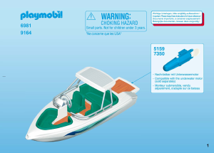 Manual Playmobil set 9164 Leisure Diving trip