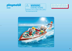 Mode d’emploi Playmobil set 9428 Leisure Vacanciers avec vedette et moteur submersible