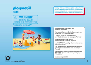 Manual Playmobil set 9819 Leisure Family at the beach