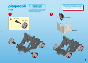 Manuale Playmobil set 9341 Knights Squadra d'assalto con balestra