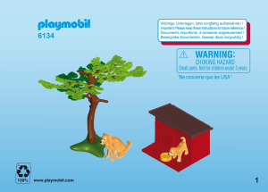 Руководство Playmobil set 6134 Farm Золотые ретриверы с щенками