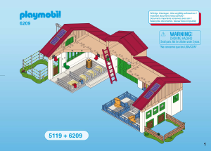 Mode d’emploi Playmobil set 6209 Farm Extension de l´étable pour la Ferme moderne avec silo