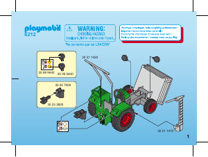 Bedienungsanleitung Playmobil set 6212 Farm Ladetraktor mit Anhänger