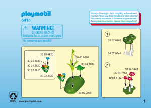 Manual Playmobil set 6418 Farm Woodland creatures