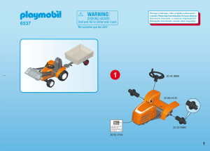 Manual Playmobil set 6537 Farm Compact front loader with trailer