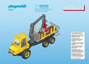 Manual Playmobil set 6538 Farm Timber truck with crane