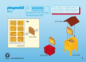 Bedienungsanleitung Playmobil set 6573 Farm Imker mit Bienenstock