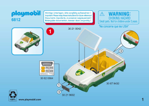 Mode d’emploi Playmobil set 6812 Farm Garde forestier avec pick-up