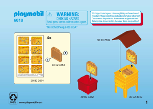 Manual Playmobil set 6818 Farm Beekeeper with honey