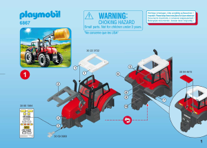 Bedienungsanleitung Playmobil set 6867 Farm Riesentraktor mit Spezialwerkzeug