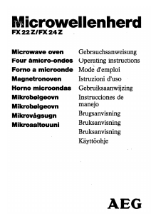 Käyttöohje AEG FX22Z Mikroaaltouuni