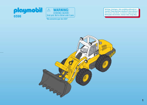 Manual Playmobil set 6598 Construction Carregadeira com pá frontal