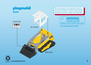 사용 설명서 Playmobil set 6599 Construction 불도저