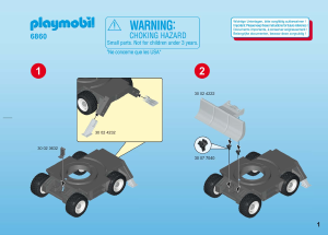 Bedienungsanleitung Playmobil set 6860 Construction Schaufelbagger mit Räumschild