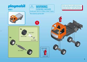 Bedienungsanleitung Playmobil set 6861 Construction Baustellen-LKW