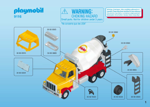 Handleiding Playmobil set 9116 Construction Cementwagen