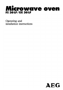 Handleiding AEG FX30LF Magnetron